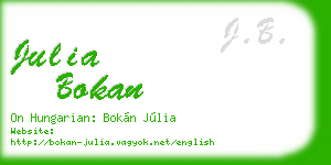 julia bokan business card
